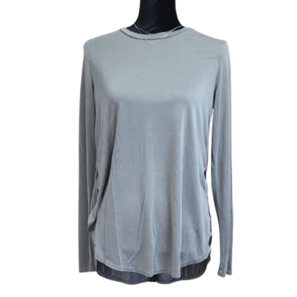 Cherish long sleeve dress tee sage green medium